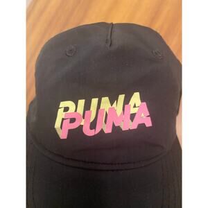 Puma‎ Yellow Pink Black Lightweight Running Hat Adjustable Pink Cat 90s Y2K